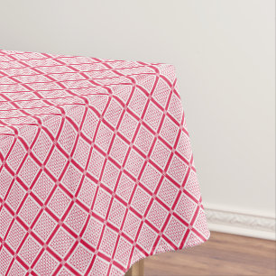 Rood en wit geometrisch geruit patroon retro tafelkleed