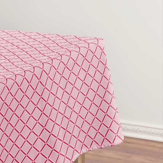 Rood en wit geometrisch geruit patroon retro tafelkleed (Voorbeeld)
