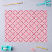 Rood en wit geometrisch geruit patroon retro tissuepapier (Craft)