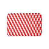 Rood en wit geometrisch patroon badmat (Voorkant)