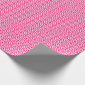 rood en wit geometrisch patroon cadeaupapier (Hoek)