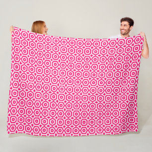 rood en wit geometrisch patroon fleece deken
