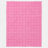 rood en wit geometrisch patroon fleece deken (Voorkant)