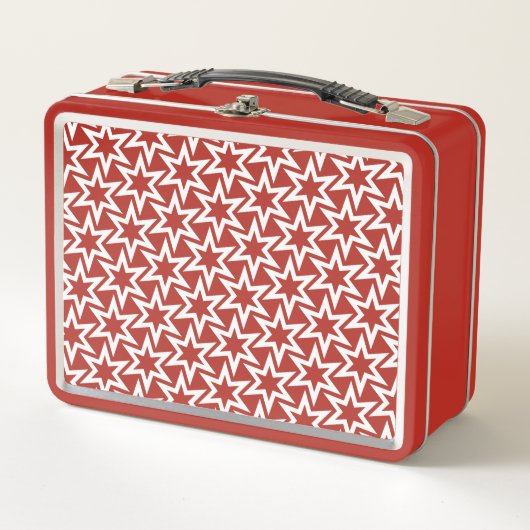 Rood en wit geometrisch Star-patroon (Voorkant)
