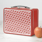 Rood en wit geometrisch Star-patroon (In situ)