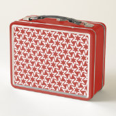 Rood en wit geometrisch Star-patroon (Achterkant)