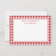 Rood en Wit Gepersonaliseerd Gingham Patroon