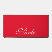 Rood en Wit Gepersonaliseerd Naam Bureaumat (Voorkant)