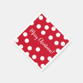 Rood en wit gepersonaliseerde Kerstmis Servet (Hoek)