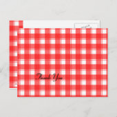 Rood en wit Geplakt Aangepast Dank u Briefkaarten (Voorkant / Achterkant)