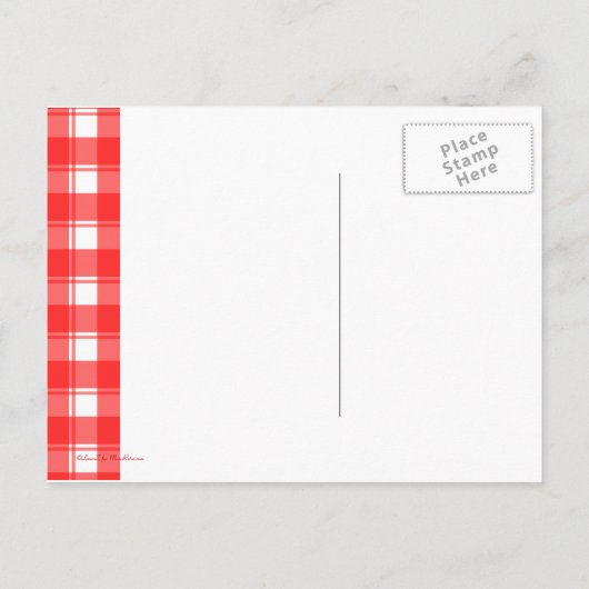 Rood en wit Geplakt Aangepast Dank u Briefkaarten (Achterkant)