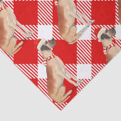 Rood en wit geplakt geweldig kerstfeest tissuepapier (Detail)