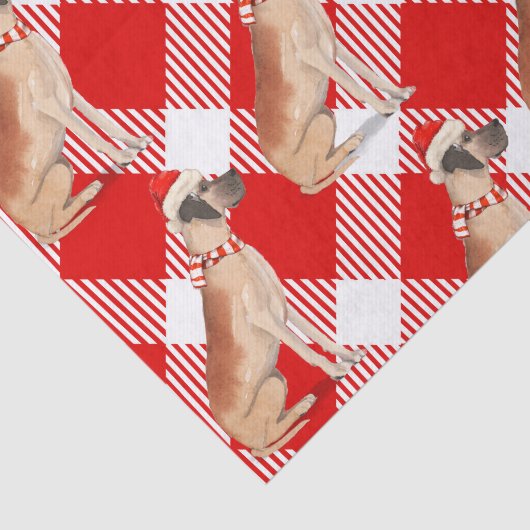 Rood en wit geplakt geweldig kerstfeest tissuepapier (Detail)