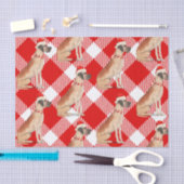 Rood en wit geplakt geweldig kerstfeest tissuepapier (Craft)