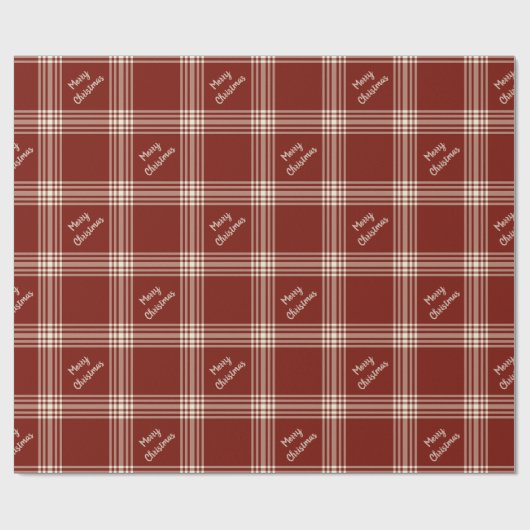 Rood en wit geplakt met  tekst cadeaupapier (Vlak)