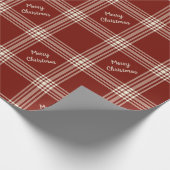 Rood en wit geplakt met tekst cadeaupapier (Hoek)