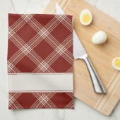 Rood en wit geplakt theedoek (Quarter Fold)