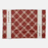 Rood en wit geplakt theedoek (Horizontaal)