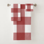 Rood en wit geruit bad handdoek (Insitu)