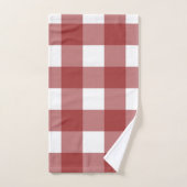 Rood en wit geruit bad handdoek (Handdoek)