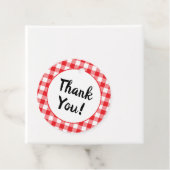 Rood en wit geruit Dank je wel Bedankjes Labels (In situ)