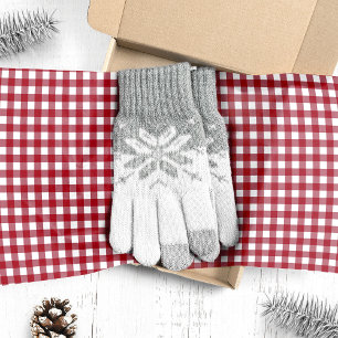Rood en wit geruit geblokt Kerstmis Tissuepapier