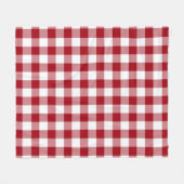 Rood en wit geruit gingham patroon fleece deken (Voorkant (Horizontaal))