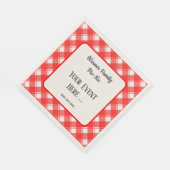 Rood en wit geruit patroon Retro op maat Servet (Hoek)