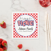 Rood en wit Geruite vierkanten | Picknick Servet (Insitu)