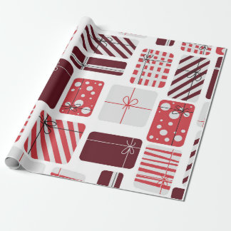 Rood en wit geschenkdozen Naadloos patroon Cadeaupapier