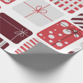Rood en wit geschenkdozen Naadloos patroon Cadeaupapier (Hoek)