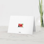 Rood en wit geschilderde tip Dahlia's Waterverf va Kaart (Achterkant)