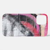 Rood en wit geschilderde wand Case-Mate iPhone case (Achterkant (horizontaal))