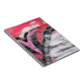 Rood en wit geschilderde wand notitieboek (Rechterzijde)