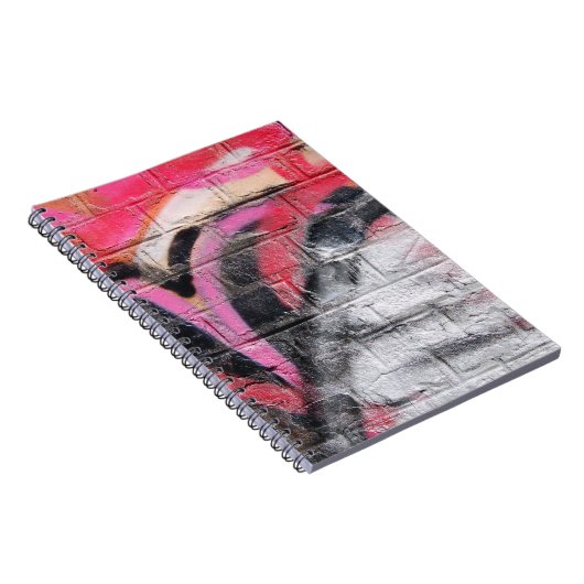 Rood en wit geschilderde wand notitieboek (Rechterzijde)