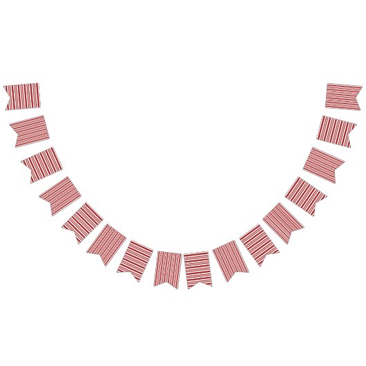 Rood en wit gestreept Bunting Vlaggetjes (Alle)