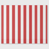 Rood En Wit Gestreept  Cadeaupapier (Vlak)
