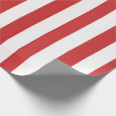 Rood En Wit Gestreept  Cadeaupapier (Hoek)