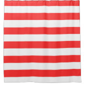 Rood en wit gestreept douchegordijn (Voorkant)