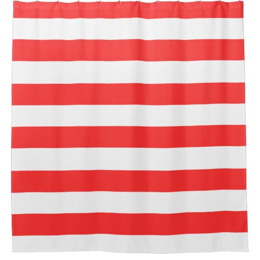 Rood en wit gestreept douchegordijn (Voorkant)