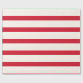 Rood en Wit Gestreept Douchegordijn Cadeaupapier (Vlak)