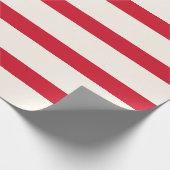 Rood en Wit Gestreept Douchegordijn Cadeaupapier (Hoek)