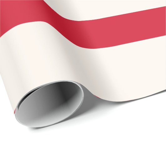 Rood en Wit Gestreept Douchegordijn Cadeaupapier (Rol Hoek)