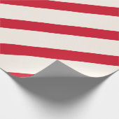 Rood en Wit Gestreept Douchegordijn Cadeaupapier (Hoek)