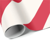 Rood en Wit Gestreept Douchegordijn Cadeaupapier (Rol Hoek)
