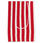 Rood en Wit Gestreept Douchegordijn Medium Cadeauzakje (Achterkant)
