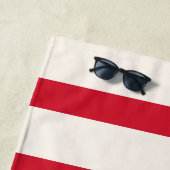 Rood en Wit Gestreept Douchegordijn Strandlaken (In situ)