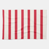Rood en Wit Gestreept Douchegordijn Theedoek (Horizontaal)