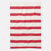 Rood en Wit Gestreept Douchegordijn Theedoek (Verticaal)
