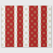 Rood En Wit Gestreept Feest Cadeaupapier (Vlak)